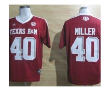 ncaa texas a&m aggies #40 von miller red