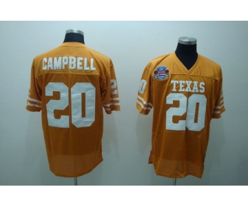 ncaa (texas longhorns) #20 campbell orange