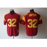 ncaa (usc trojans) #32 simpson red