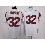 ncaa (usc trojans) #32 simpson white