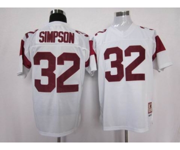 ncaa (usc trojans) #32 simpson white