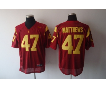 ncaa ( usc trojans ) #47 matthews red