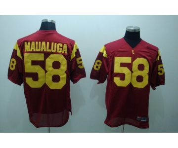 ncaa (usc trojans) #58 maualuga red