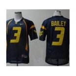 ncaa west virginia mountaineers #3 bailey blue