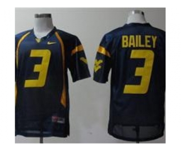 ncaa west virginia mountaineers #3 bailey blue