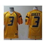 ncaa west virginia mountaineers #3 bailey gold