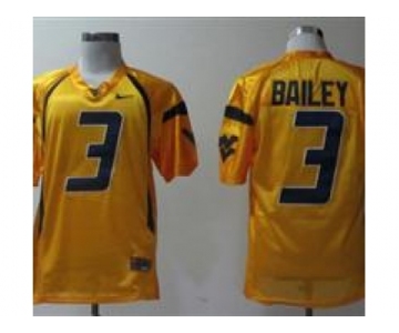 ncaa west virginia mountaineers #3 bailey gold