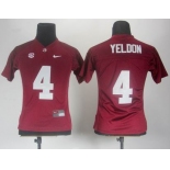 women ncaa jerseys alabama crimson tide #4 yeldon red