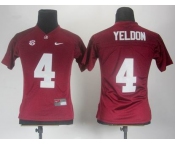 women ncaa jerseys alabama crimson tide #4 yeldon red