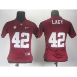 women ncaa jerseys alabama crimson tide #42 lacy red