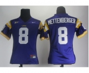 women ncaa jerseys lsu tigers #8 mettenberger purple