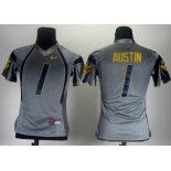 women ncaa jerseys west virginia mountaineers #1 tavon austin grey