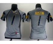 women ncaa jerseys west virginia mountaineers #1 tavon austin grey