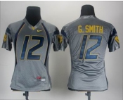 women ncaa jerseys west virginia mountaineers #12 geno smith grey