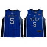 Blue Devils #5 R.J. Barrett Blue Black Basketball Elite Stitched Youth College Jersey