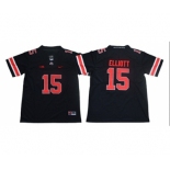 Youth Buckeyes #15 Ezekiel Elliott Blackout Limited Stitched Youth College Jersey