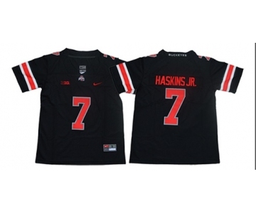 Youth Buckeyes #7 Dwayne Haskins Jr Blackout Limited Stitched Youth College Jersey