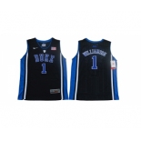 Youth Duke Blue Devils #1 Zion Williamson Black Youth Nike College Basketball Jersey