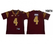 Youth Florida State Seminoles #4 Dalvin Cook Red Youth College Football Jersey