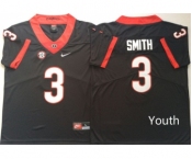 Youth Georgia Bulldogs #3 Roquan Smith Black  Nike College Football Jersey