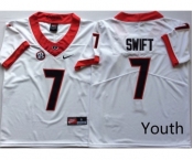 Youth Georgia Bulldogs #7 D'Andre Swift White Nike College Football Jersey