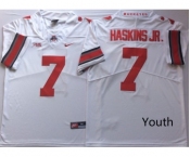 Youth Ohio State Buckeyes #7 Dwayne Haskins Jr. White Youth College Football Jersey