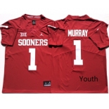 Youth Oklahoma Sooners #1 Kyler Murray Red Youth College Football Jersey