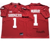 Youth Oklahoma Sooners #1 Kyler Murray Red Youth College Football Jersey