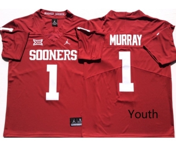 Youth Oklahoma Sooners #1 Kyler Murray Red Youth College Football Jersey