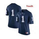 Youth Penn State Nittany Lions #1 KJ Hamler NCAA Navy Blue Stitched Jersey Without Name