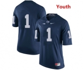 Youth Penn State Nittany Lions #1 KJ Hamler NCAA Navy Blue Stitched Jersey Without Name