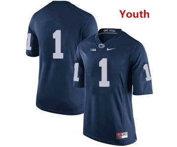 Youth Penn State Nittany Lions #1 KJ Hamler NCAA Navy Blue Stitched Jersey Without Name