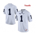 Youth Penn State Nittany Lions #1 KJ Hamler NCAA White Stitched Jersey Without name