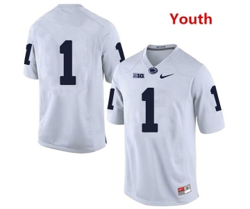 Youth Penn State Nittany Lions #1 KJ Hamler NCAA White Stitched Jersey Without name