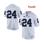 Youth Penn State Nittany Lions #24 Miles Sanders NCAA White Stitched Jersey Without Name