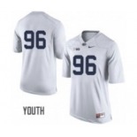 Youth Penn State Nittany Lions #96 White Jersey