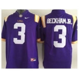 youth ncaa jerseys 2015 LSU tigers #3 beckham jr purple