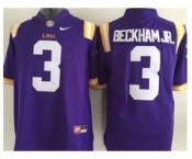 youth ncaa jerseys 2015 LSU tigers #3 beckham jr purple