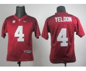 youth ncaa jerseys alabama crimson tide #4 yeldon red