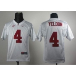 youth ncaa jerseys alabama crimson tide #4 yeldon white