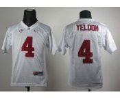 youth ncaa jerseys alabama crimson tide #4 yeldon white