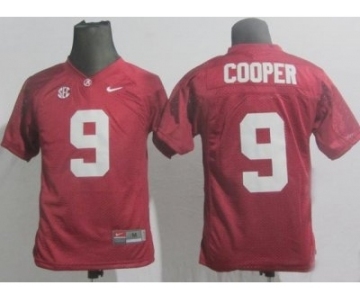 youth ncaa jerseys alabama crimson tide #9 cooper red