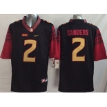 youth ncaa jerseys florida state seminoles #2 sanders black[new]