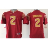 youth ncaa jerseys florida state seminoles #2 sanders red[new]