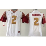 youth ncaa jerseys florida state seminoles #2 sanders  white[new]