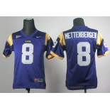 youth ncaa jerseys lsu tigers #8 mettenberger purple