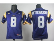 youth ncaa jerseys lsu tigers #8 mettenberger purple