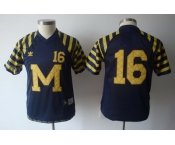 youth ncaa jerseys (michigan wolverines) #16 robinson blue