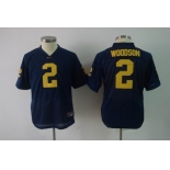 youth ncaa jerseys michigan wolverines #2 woodson blue