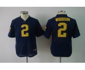 youth ncaa jerseys michigan wolverines #2 woodson blue